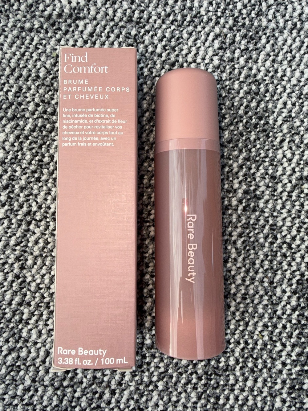 Rare Beauty Find Comfort Body & Hair Mist โ Dusty Rose Pink